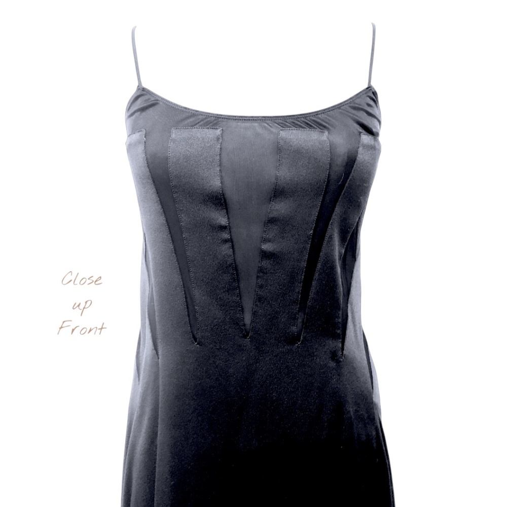 Vintage Calvin Klein Black Silk Slip Dress | Made in Italy | Size 12 - Unworn - Picture 5 of 11